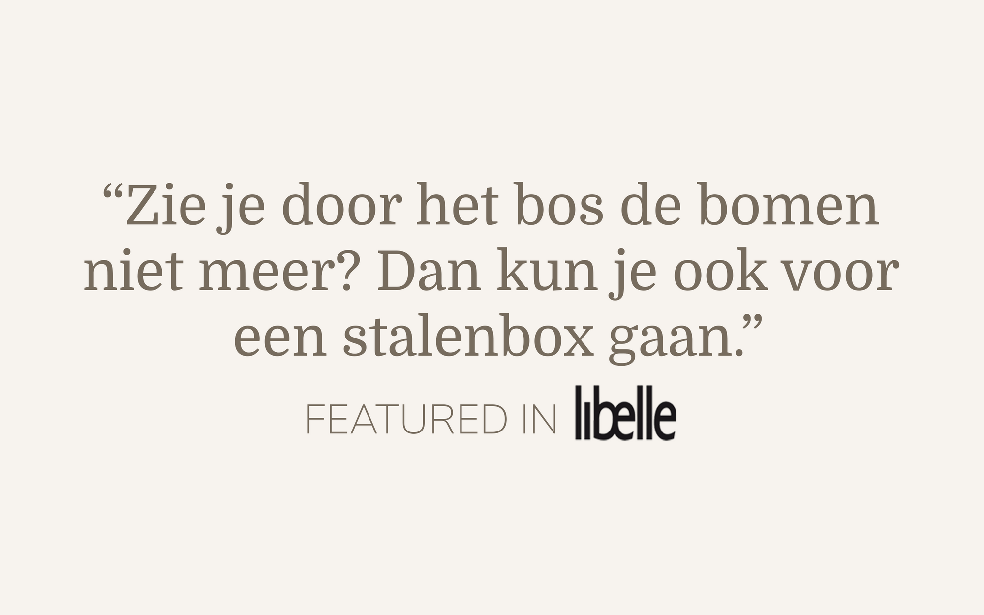 MIGLOT Parfums in Libelle over zie je door het bos de bomen niet meer? Dan kun je ook voor een stalenbox gaan